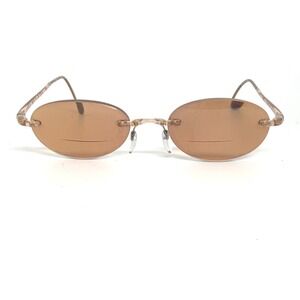 Silhouette Rimless Sunglasses SPX 1500 20 6054 Brown Oval Tinted Lens 21512